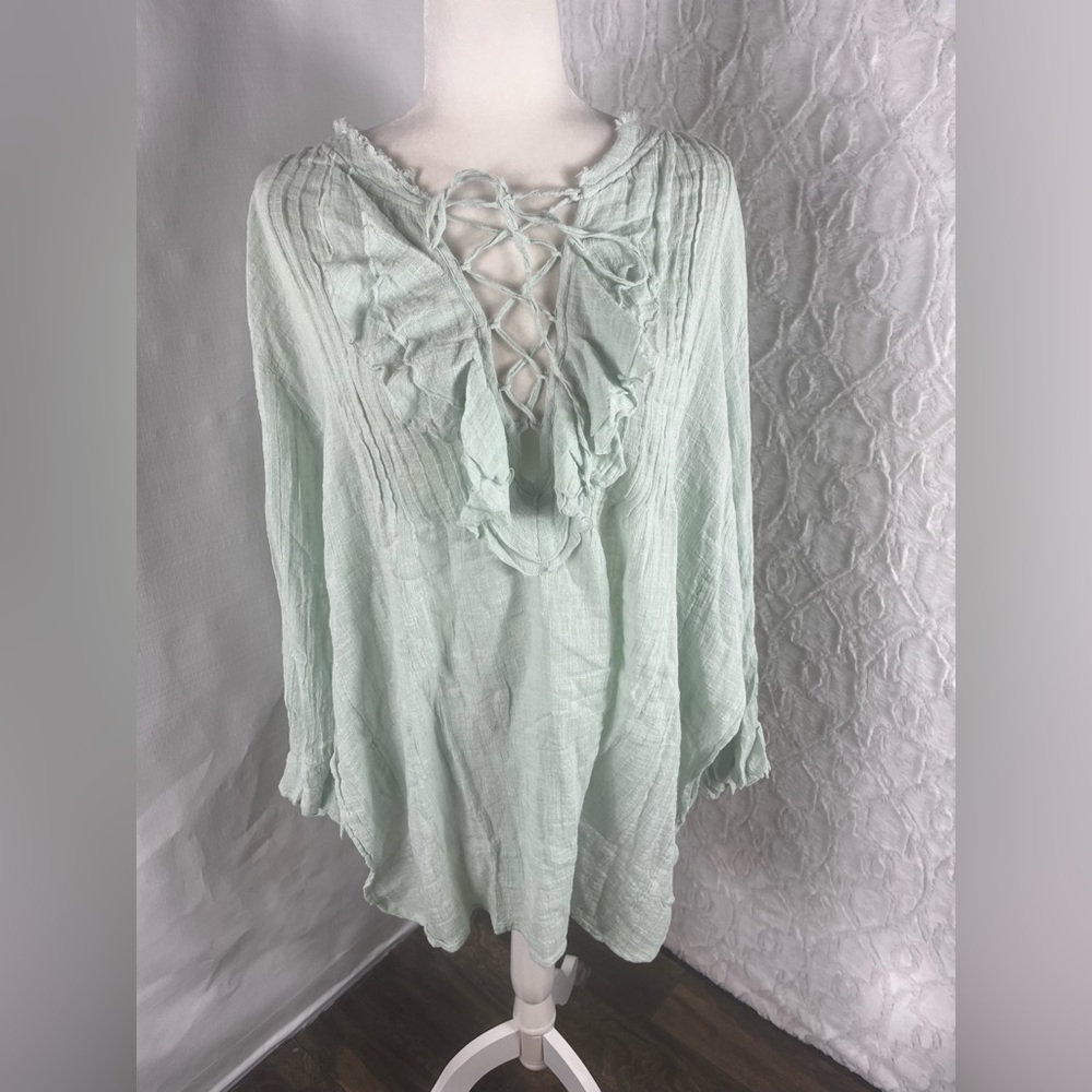 FP Free People One Ruffled Tunic, Size XL, NWOT